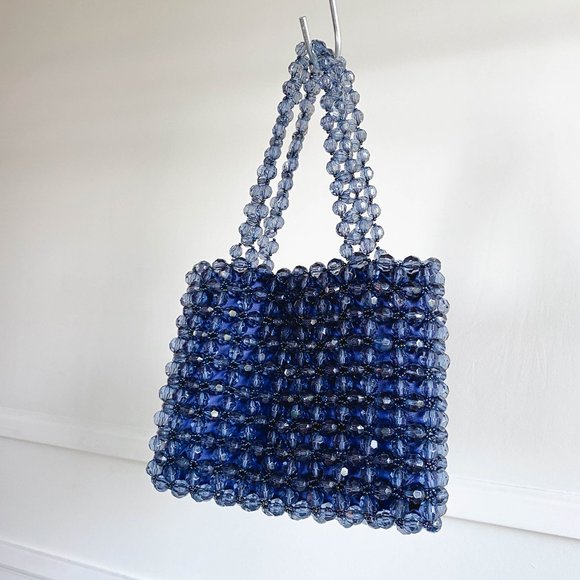 Vintage Handbags - Vintage Beaded Mini Hand Carry Purse